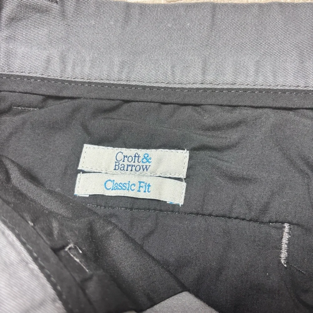 Croft&Barrow Classic‎ Fit Cotton Men's Gray Pants Size 32x34